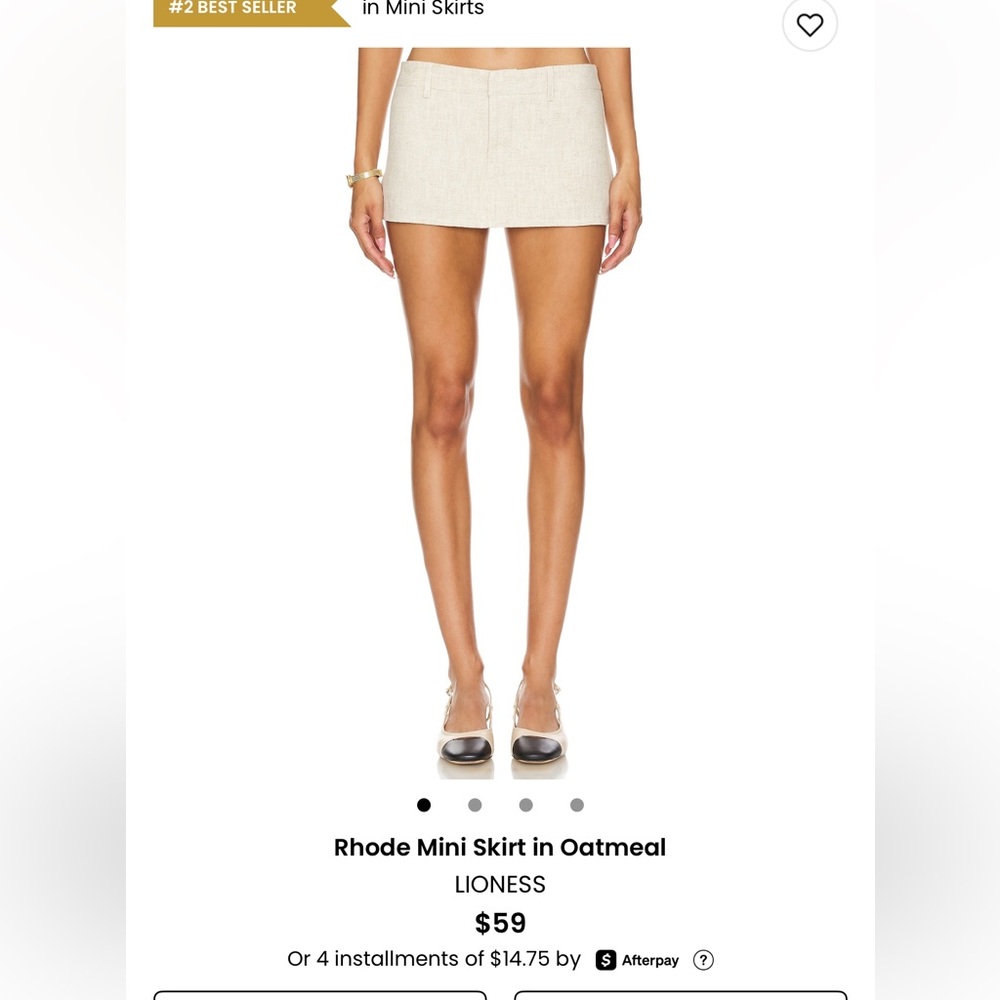 Lioness Beige Mini Skirt
